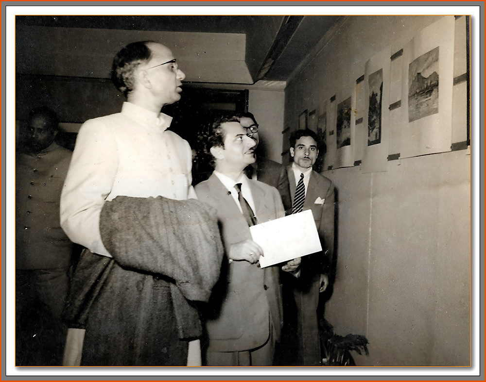 Manohar Kaul with Dr. B. V. Keskar at the inauguration