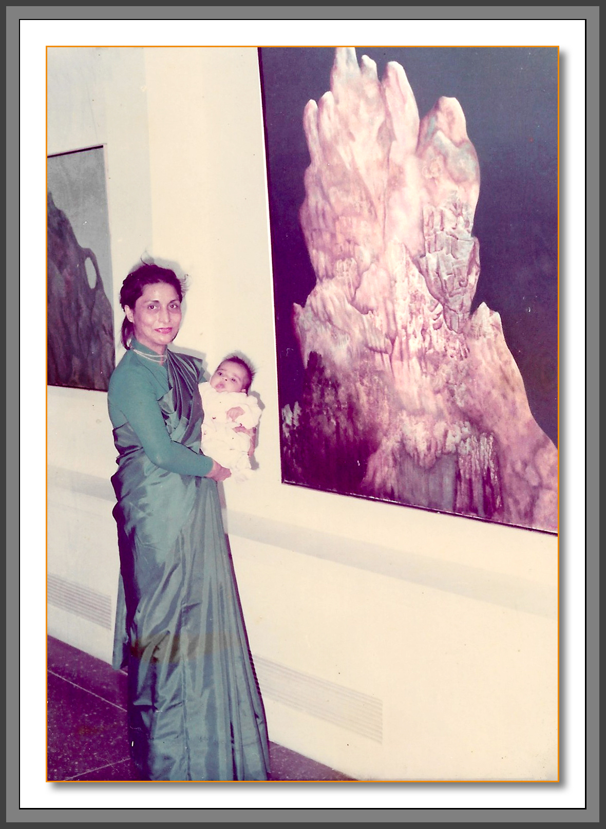 Manohar Kaul's granddaughter Neha in Usha's lap