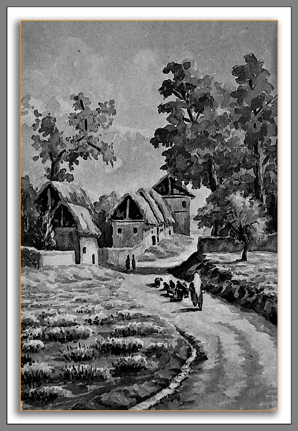 Vernal Hamlet, painting – 1957 exhibition